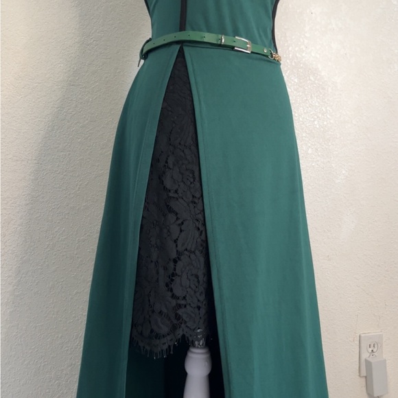 Chic Forest Green High Low Dress - Picture 4 of 11
